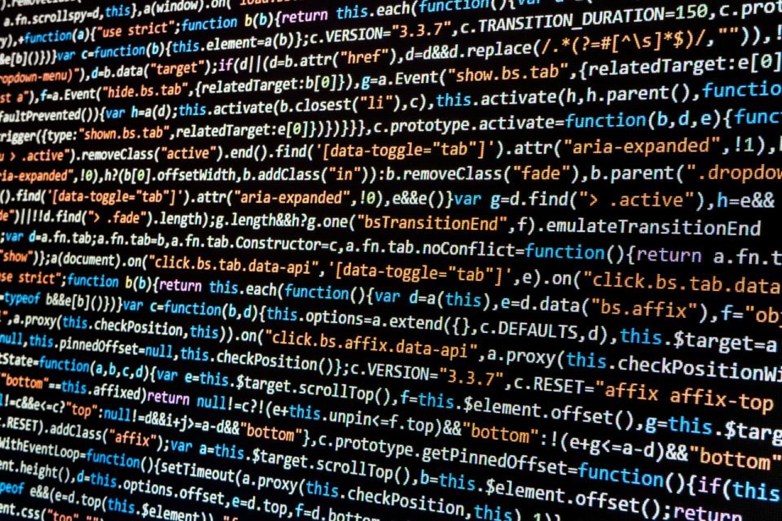 Écran de code informatique